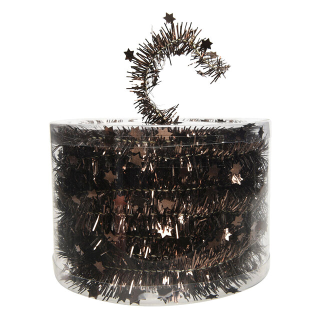 Мишура Звездная 7 м*35 мм шоколадная