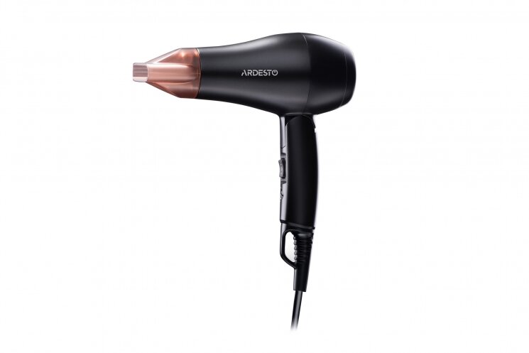 Фен Ardesto HD-Y120T/ дорожный/1200Вт/складная ручка/2 скорости/ 2 темп. режима/черный