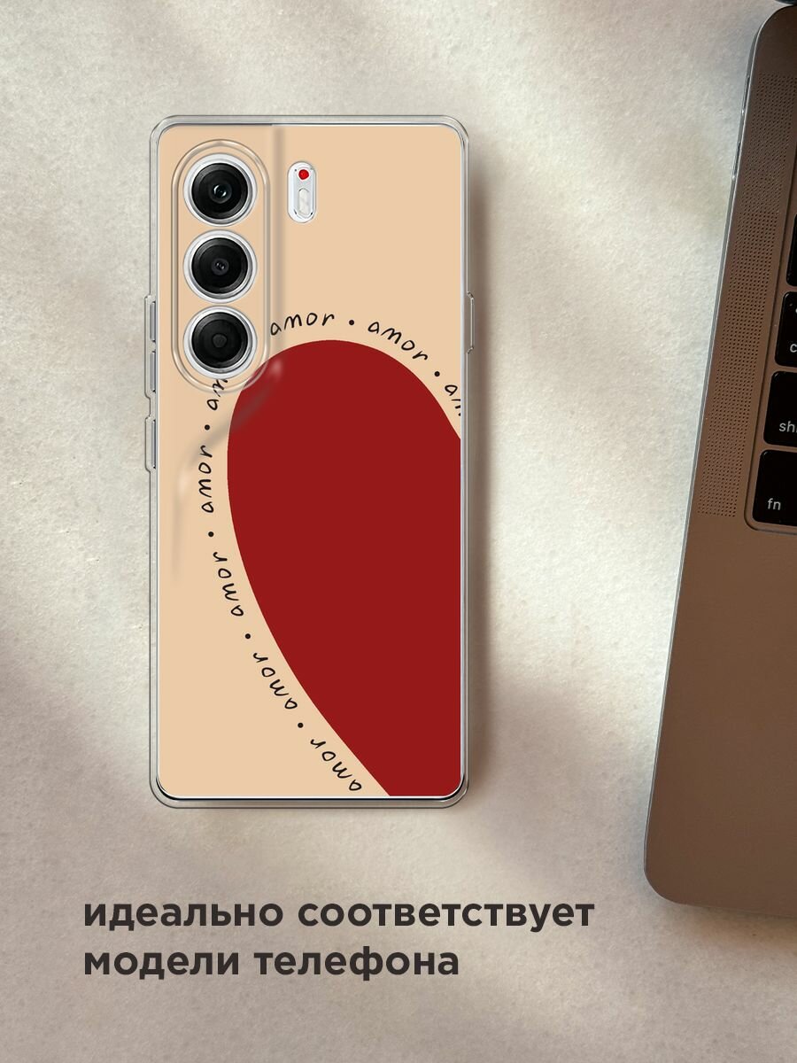 Чехол на Tecno Camon 40 Pro 5G / Текно Камон 40 Про 5G с принтом "amor heart 1 - 14 февраля" — фото 1