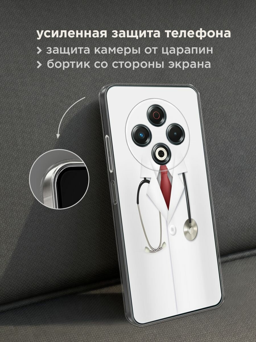Чехол на Tecno Spark 30 / Текно Спарк 30 с принтом "Халат врача" — фото 1