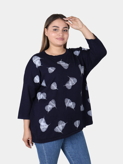 Свитер , размер OneSize, темно-синий — фото 1