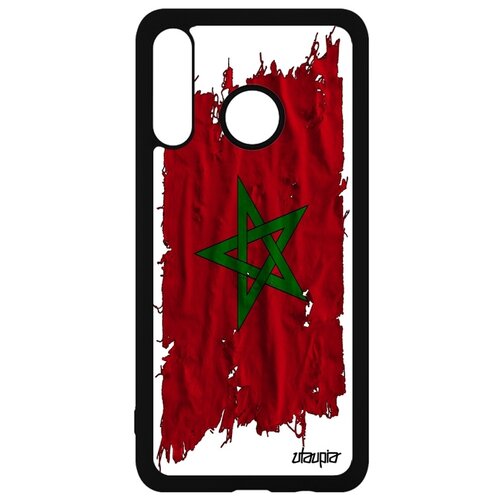 фото Чехол для телефона huawei p30 lite, "флаг марокко на ткани" государственный страна utaupia