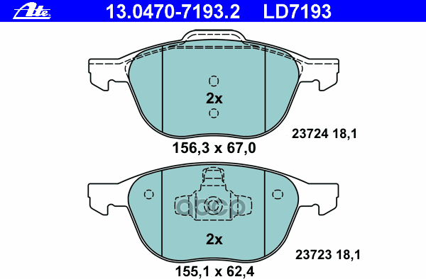 Колодки Тормозные Дисковые Передн, Ceramic, Ford: C-Max 1.6/1.6 Tdci/1.8/1.8 Flexifuel/1.8 Tdci/2.0/2.0 Cng/2.0 Lpg/2.0 Tdci .