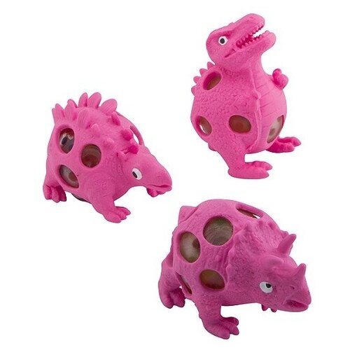 фото Набор: игрушка мялка "динозавр 1", 3 штуки эврика