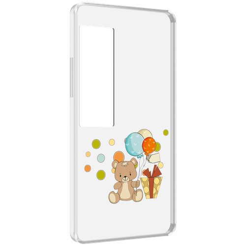 Чехол MyPads медвеженок с подарком для Meizu Pro 7 Plus задняя-панель-накладка-бампер