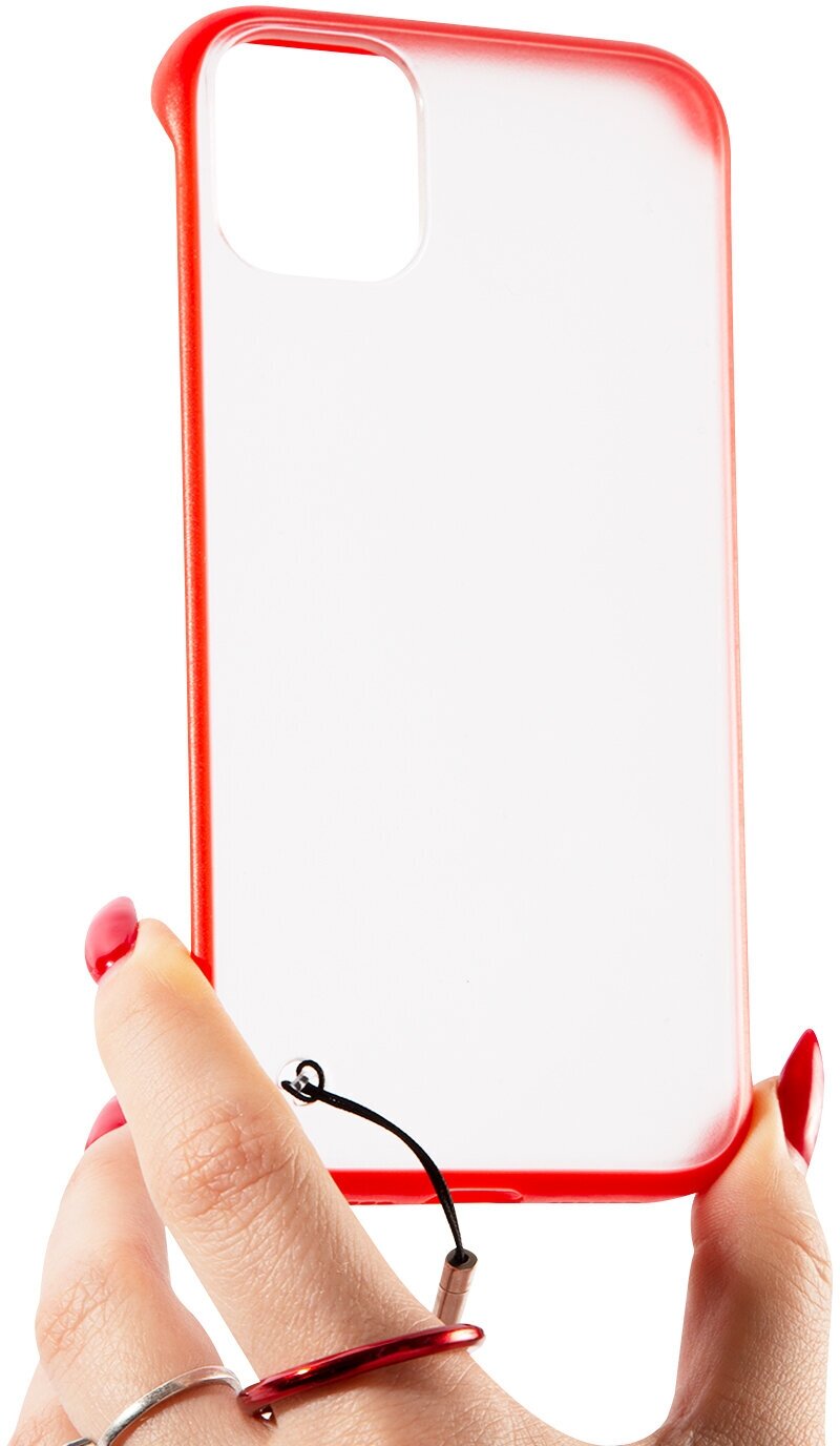 Чехол защитный Red Line Oslo для iPhone 11 (6.1") (красный) с кольцом УТ000018437 - фото №3
