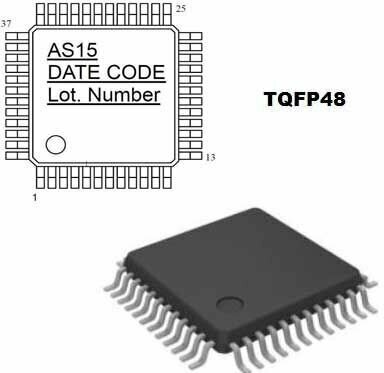 AS15-F TQFP-48 (корпус 7мм x 7мм) микросхема гамма-корректор