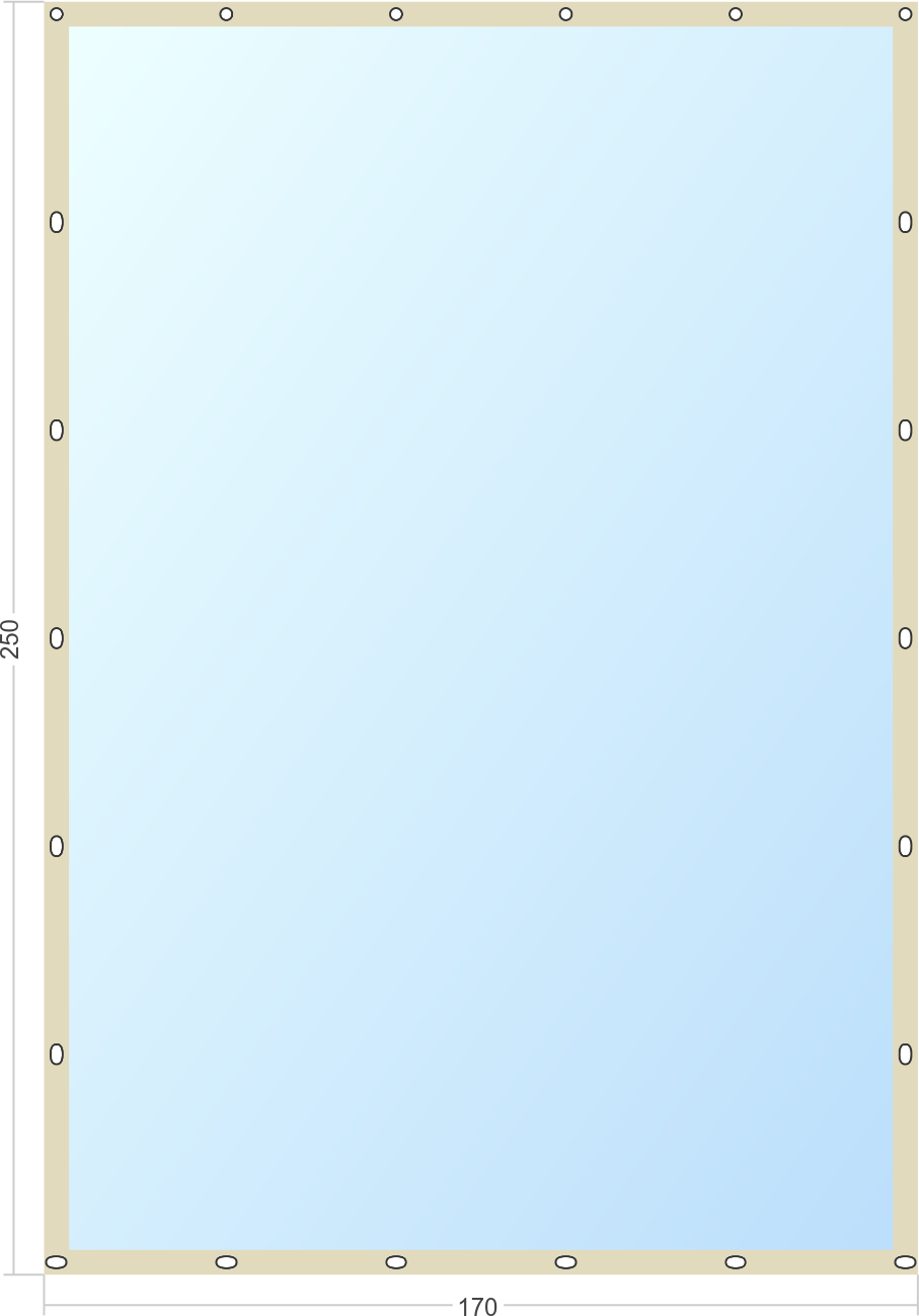 Мягкое окно Софтокна 170х250 см съемное, Французский замок, Прозрачная пленка 0,7мм, Бежевая окантовка, Комплект для установки - фотография № 3
