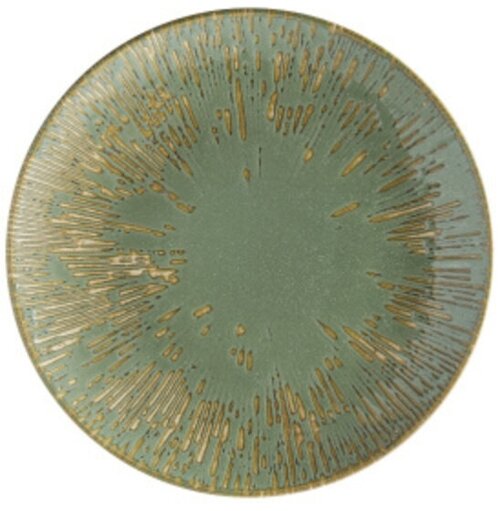 Тарелка Bonna, серия Snell, диаметр 19 см, фарфор, цвет зеленый