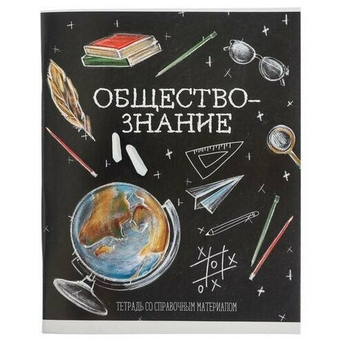 Тетрадь предметная Доска, 48 листов в клетку Обществознание, обложка мелованный картон, блок офсет тетрадь обществознание 48 листов в клетку