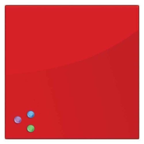 BRAUBERG 236735-236743 45х45 см, красный доска магнитно маркерная стеклянная 45×45 см 3 магнита желтая brauberg 236739