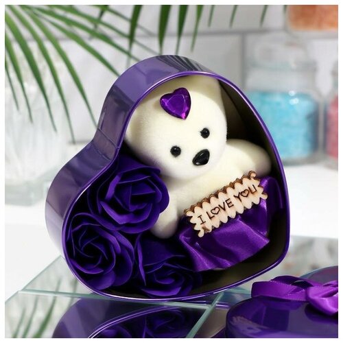 Мыльные розочки и медвежонок, набор