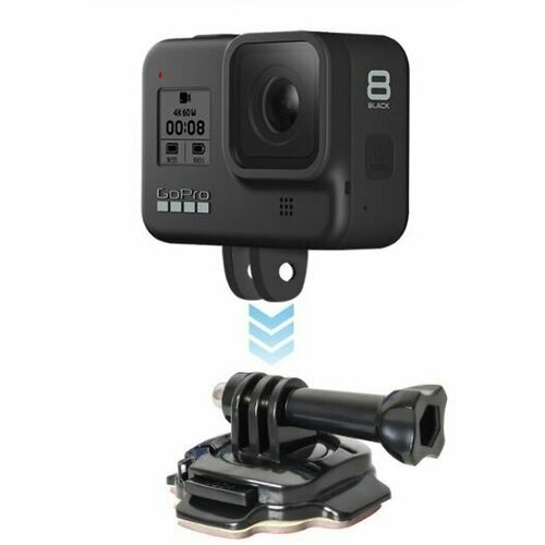 Junxing Крепление на шлем с поворотной платформой 360 Gopro, dji, action, insta360