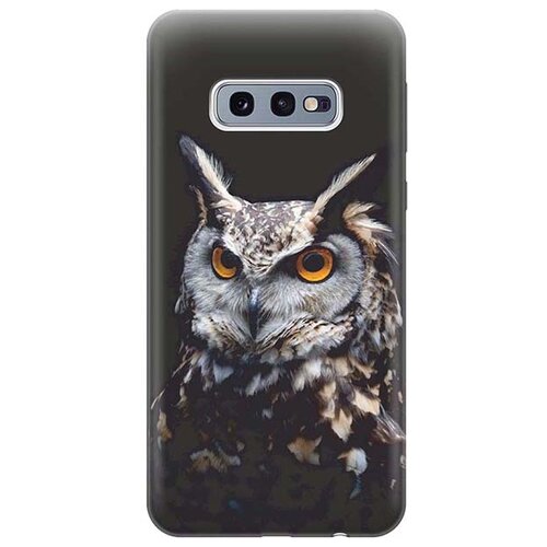 фото Чехол - накладка artcolor для samsung galaxy s10e с принтом "сова на темном фоне" re:pa