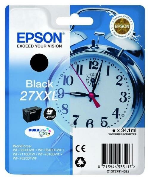 Картридж Epson C13T27914022 для Epson WF7110/7610/7620 черный 2200стр