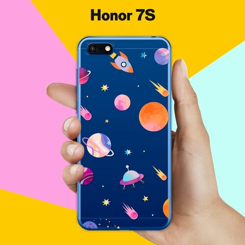 Силиконовый чехол на Honor 7S Планеты / для Хонор 7 С силиконовый чехол на honor 7s планеты шары для хонор 7 с