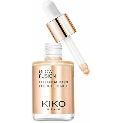 KIKO MILANO Жидкий хайлайтер для лица Glow Fusion Highlighting Drops (03 Gold Mine) жидкий хайлайтер для лица с металлическим финишем kiko milano glow fusion highlighting drops 10 мл