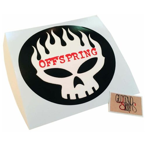 наклейка виниловая на гитару the beatles черная Виниловая наклейка на гитару The Offspring 2