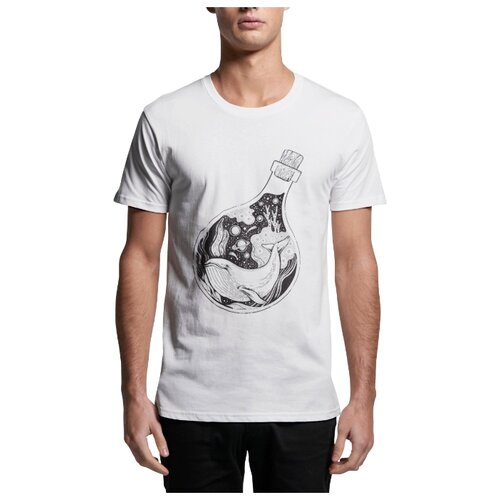 фото Футболка мужская black pack "whale", белая, 46/s