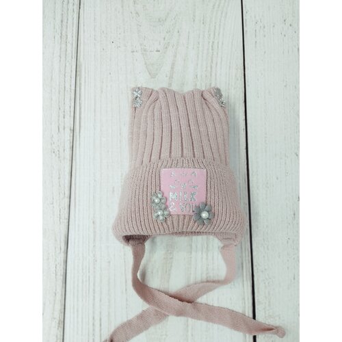 фото Шапка для девочек демисезонная, размер 1-2 года, розовый бутик для малышей «мой ангелок»