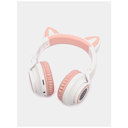 Наушники беспроводные BOROFONE BO18 Cat ear BT headphones/ Полноразмерные/ Накладные/ Наушники с ушками/ Для детей/Белые наушники borofone bo18 cat black 6974443384949