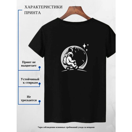 фото Футболка adonis, размер 46/48, черный