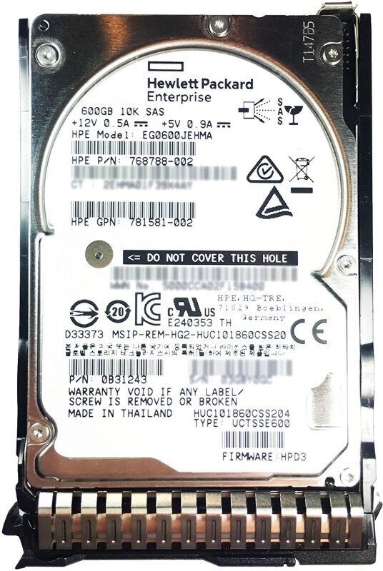 Жесткий диск HP 2,5" 600Gb SAS DP 6G EG0600JEHMA