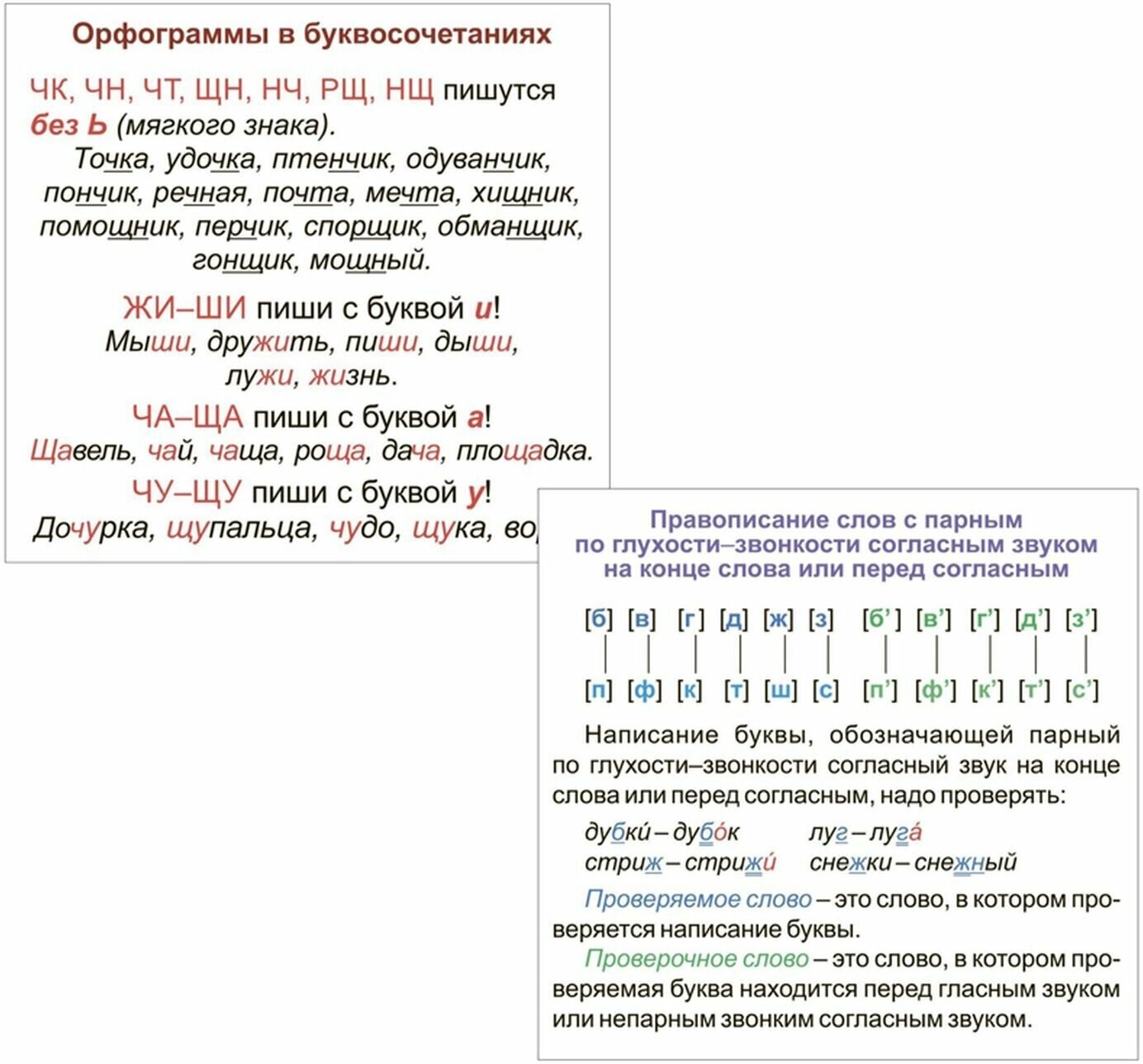 Главные правила. Русский язык. Основные орфографические правила. 1-4 классы. 12 обучающих карточек - фото №2