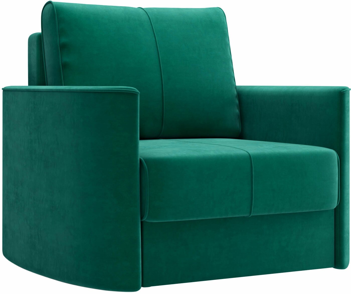 Кресло-кровать Первый Мебельный Айви Зеленый, велюр - фотография № 1