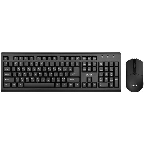 Комплект (клавиатура+мышь) Acer, USB, беспроводной, черный