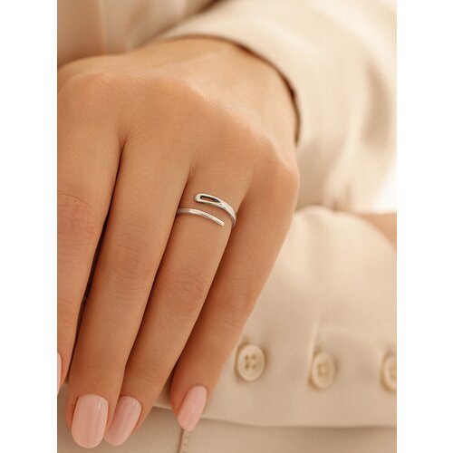 Кольцо Самородок серебро 925 проба чернение безразмерное серебристый 1790₽