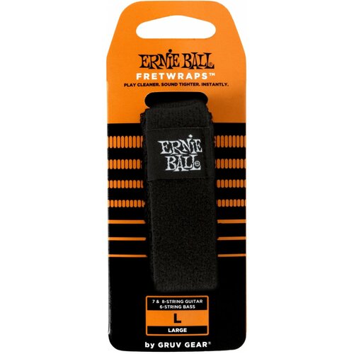 Демпфер для гитары Ernie Ball 9614 FretWrap by Gruv Gear Large, регулируемый, для 6-струнных бас-гитар и 7- и 8-струнных электрогитар