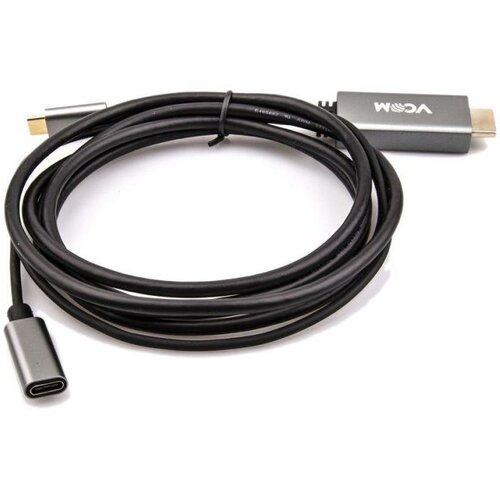 Кабель-адаптер USB 3.1 Type-Cm --> HDMI A(m) 4K@60Hz, 1.8m , PD, Alum Shell, VCOM VCOM USB 3.2 Type-C (m) - HDMI (m), USB 3.2 Type-C (m) (CU423MCPD-1.8M) кабель адаптер vcom usb 3 2 type c m hdmi m 1 8м