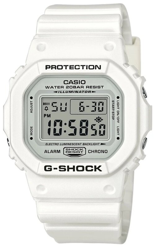 Наручные часы CASIO G-Shock, белый, серебряный