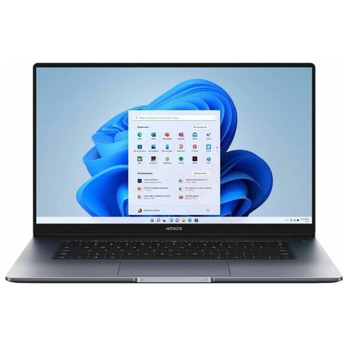 Ультрабук Honor MagicBook 15 156 IPS AMD Ryzen 5 5500U 16ГБ 512ГБ SSD AMD Radeon без операционной системы серый 5301aelh 6373700₽