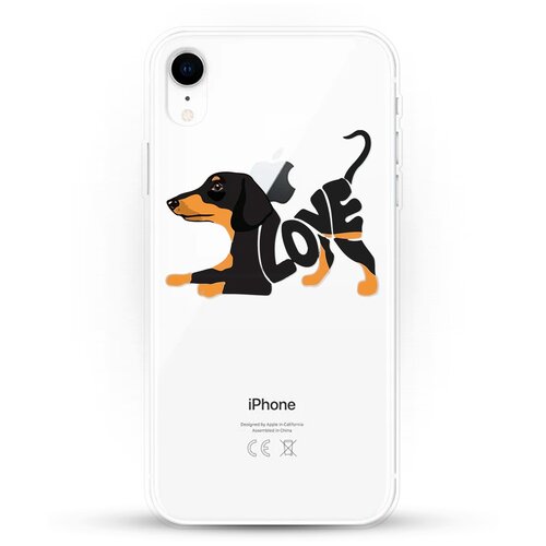 фото Силиконовый чехол такса love на apple iphone xr andy & paul