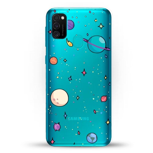 фото Силиконовый чехол звезды и планеты на samsung galaxy m21 andy & paul
