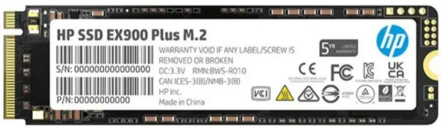 Диск SSD M.2 2280 512Gb HP EX900 Pro (PCI-E 3.0 x4, up to 1900/1740MBs,320TBW, NVMe)