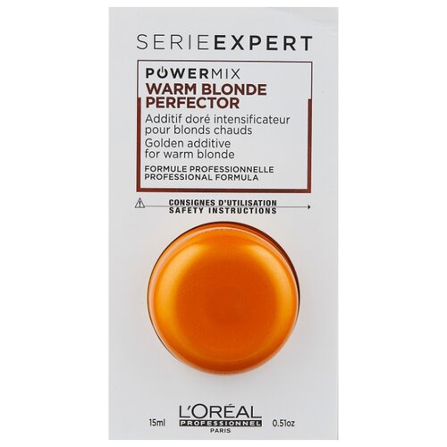 фото L'Oreal Professionnel Powermix Warm Blonde Perfector Флюид-добавка для волос для поддержания оттенков блонд с золотистым пигментом Sand, 15 мл