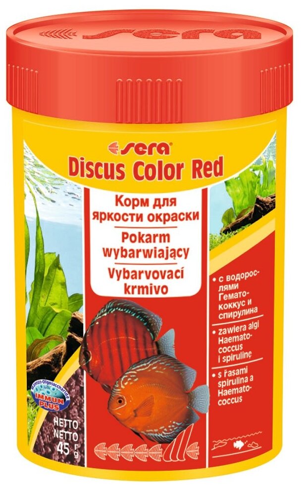 Sera Discus Color Red Корм для дискусов - 45 г