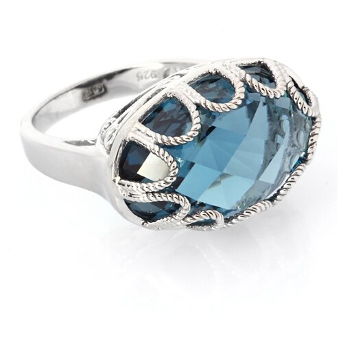 фото Element47 кольцо из серебра 925 пробы с топазами лондон r32560h-7_ko_lt_wg, размер 17.25