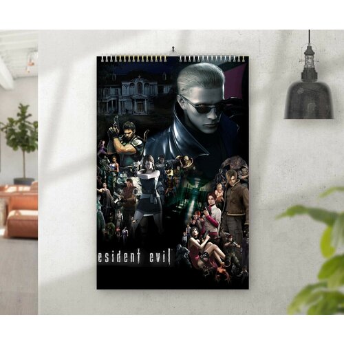 Календарь MIGOM Настенный перекидной Принт А3 Resident Evil, Резидент Эвил - 6