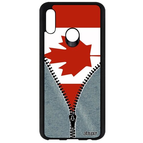 фото Чехол для смартфона huawei p smart 2019, "флаг канады на молнии" путешествие туризм utaupia