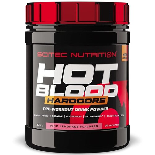 scitec hot blood hardcore shot 60ml апельсин Scitec Nutrition Hot Blood Hardcore 375g (Pink Lemonade)