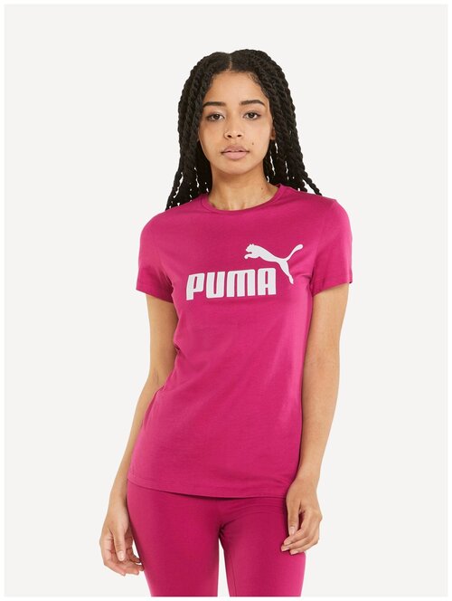 Футболка, PUMA ESS Logo Tee, Женская, размер XS ; Chalk Pink