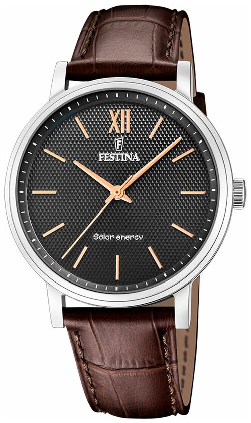 Наручные часы FESTINA Solaris, черный, серебряный