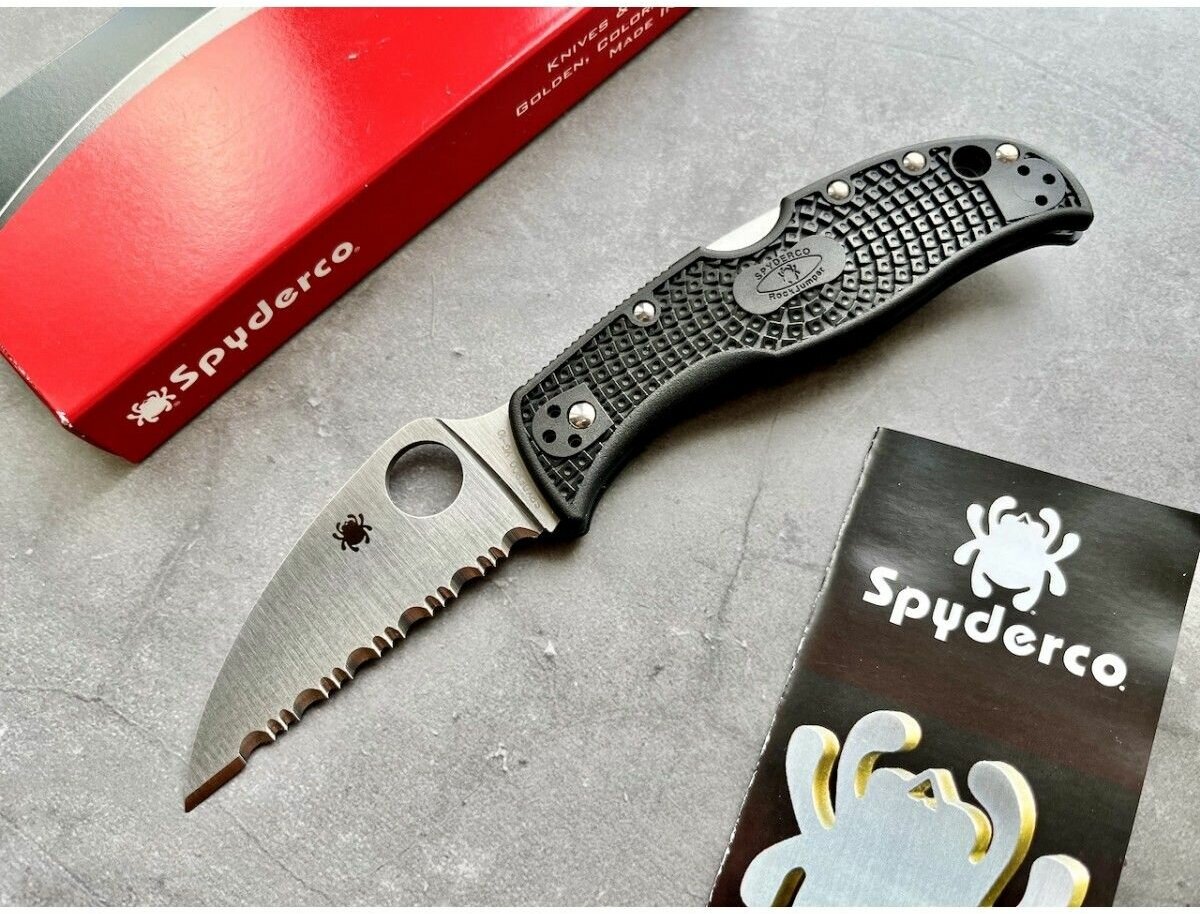 Нож складной Spyderco RockJumper, Serrated Blade