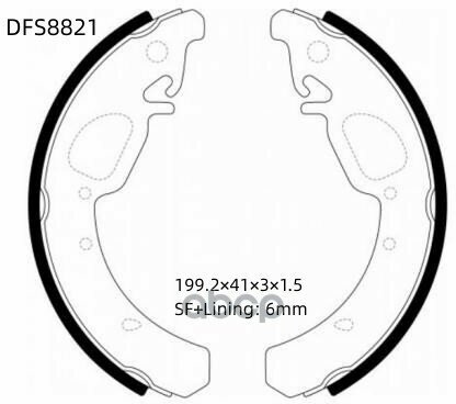 Колодки Тормозные Барабанные Double Force DOUBLE FORCE арт. DFS8821