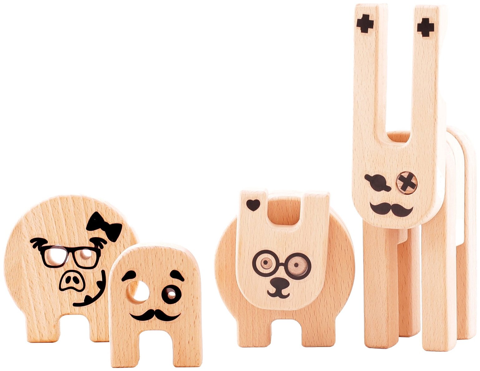 Конструктор Kipod Веселый Зверинец С Наклейками дерево Kipod