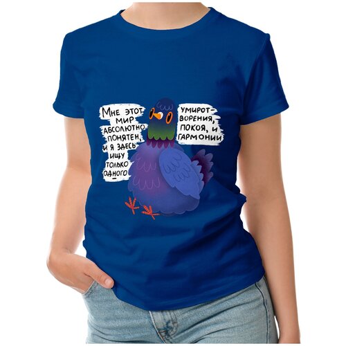 фото Футболка roly, размер l, синий